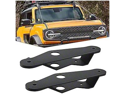Lower Windshield Dual A-Pillar Light Mounting Brackets (21-25 Bronco)