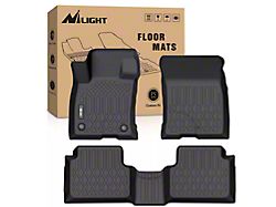 TPE Front and Rear Floor Liners; Black (21-26 Bronco Sport)