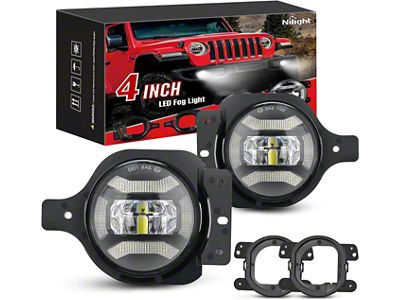 4-Inch LED Fog Lights with DRL (20-25 Jeep Gladiator JT)