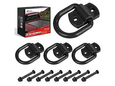 D-Ring Tie Down Anchors; Black