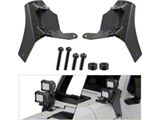 Dual A-Pillar Light Windshield Mounting Brackets; Vertical (20-26 Jeep Gladiator JT, Excluding Mojave)