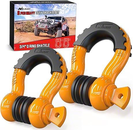 Daystar Bronco D-Ring Shackle Isolators; Orange DAYKU70056AG
