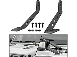 32-Inch Light Bar Hood Mounting Brackets (18-26 Jeep Wrangler JL, Excluding Rubicon 392)