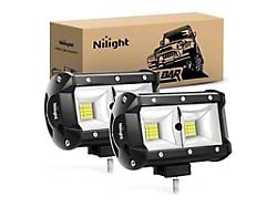 5-Inch Quad Row LED Lights Bars; Flood Beam (Universal; Some Adaptation May Be Required)