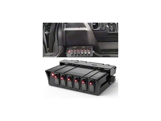 Wrangler Rocker Switch Jeep Wrangler 6-Gang Rocker Switch Box with SPST Toggle Switch Panel ...