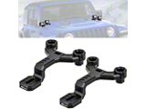 Dual A-Pillar Light Windshield Mounting Brackets; Horizontal (18-26 Jeep Wrangler JL, Excluding Rubicon 392)