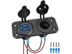 Nilight Dual QC 3.0 USB Charger Cigarette Lighter Socket (Universal; Some Adaptation May Be Required)