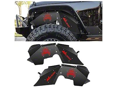 Inner Fender Liners; Front (07-18 Jeep Wrangler JK)