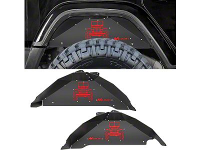 Inner Fender Liners; Rear (07-18 Jeep Wrangler JK)