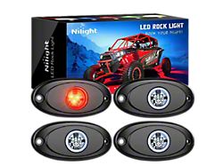 LED Rock Lights; Red (Universal; Some Adaptation May Be Required)
