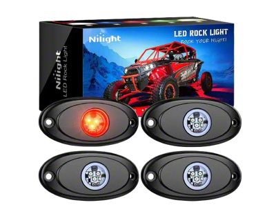 LED Rock Lights; Red (Universal; Some Adaptation May Be Required)
