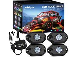 RGB LED Rock Lights; Set of 12 (Universal; Some Adaptation May Be Required)