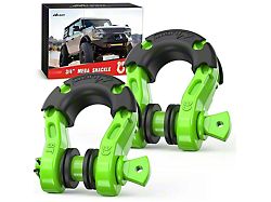 3/4-Inch Mega D-Rings; Lime Green 