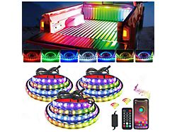 3-Piece RGB Truck Bed Light Strip Kit; 60-Inch (Universal; Some Adaptation May Be Required)