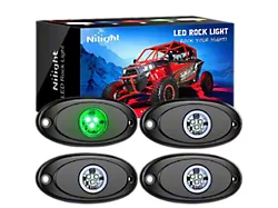 Nilight LED Rock Lights; Green (Universal; Some Adaptation May Be Required)