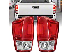 OE Style Tail Lights; Black Housing; Red Lens (16-23 Tacoma)
