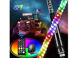 Nilight Spiral Antenna LED Whip Light; 4-Foot (Universal; Some Adaptation May Be Required)