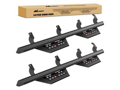 3.60-Inch Drop Side Step Bars; Black (07-21 Tundra CrewMax)