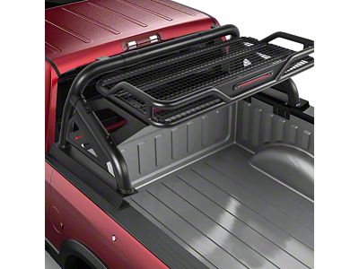 Truck Bed Chase Rack Roll Bar Cargo Carrier Basket; Black (14-25 Tundra)