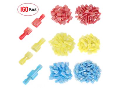 Nilight Insulated Wire Crimp Terminal; 160-Pieces
