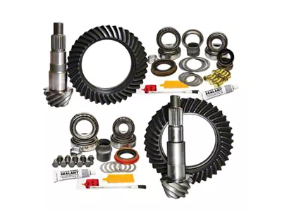 Nitro Gear & Axle Dana 30 Front Axle/44 Rear Axle Ring and Pinion Gear Kit; 4.56 Gear Ratio (07-18 Jeep Wrangler JK, Excluding Rubicon)