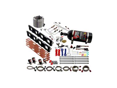 Nitrous Outlet Spacer Plate System; 15 lb. Bottle (18-21 Jeep Grand Cherokee WK2 Trackhawk)