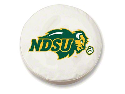 North Dakota State Spare Tire Cover; White (66-18 Jeep CJ5, CJ7, Wrangler YJ, TJ & JK)