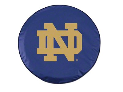 Notre Dame Spare Tire Cover; Navy (66-18 Jeep CJ5, CJ7, Wrangler YJ, TJ & JK)