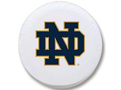 Notre Dame Spare Tire Cover; White (66-18 Jeep CJ5, CJ7, Wrangler YJ, TJ & JK)