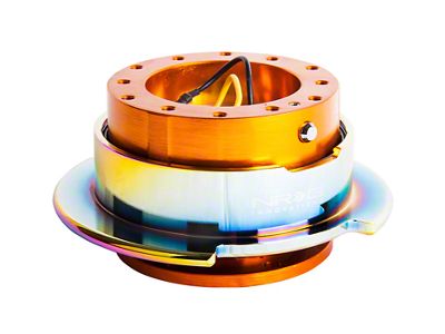 NRG Innovations 2.5 Steering Wheel Quick Release; Rose Gold Body with Neo Chrome Ring (Universal; Some Adaptation May Be Required)