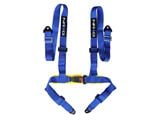 NRG Innovations 4-Point Bucket Style Racing Seat Belt Harness; Blue (Universal; Some Adaptation May Be Required)