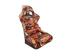 NRG Innovations Prisma x In4mation Large Bucket Seat; Tiger Sakura Print with Sparkled Back (Universal; Some Adaptation May Be Required)