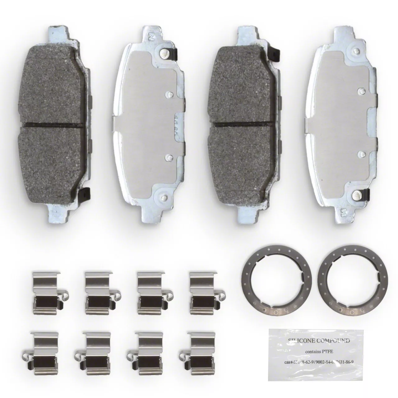 NRS Brakes Jeep Wrangler Premium Galvanized Semi-Metallic Brake Pads ...