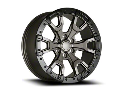 OE Concept Bronco Raptor Replica Gunmetal with Black Ring 6-Lug Wheel; 20x9; 20mm Offset (21-26 Bronco, Excluding Raptor)