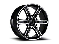 OE Concept Ford Stealth Edition Replica Gloss Black Machined 6-Lug Wheel; 22x9.5; 44mm Offset (22-26 Bronco Raptor)