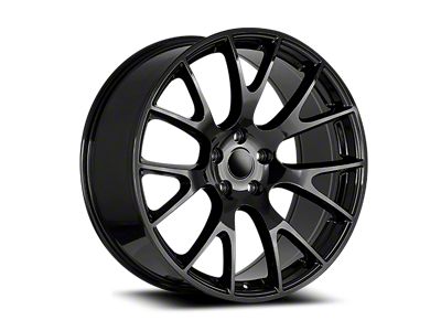 OE Concept Hellcat SRT Replica Gloss Black Wheel; 22x10; 18mm Offset (18-26 Jeep Wrangler JL)