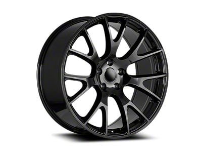 OE Concept Hellcat SRT Replica Gloss Black Wheel; 22x10; 18mm Offset (07-18 Jeep Wrangler JK)