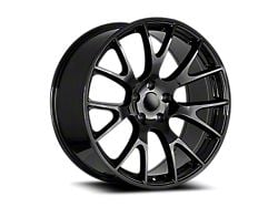 OE Concept Hellcat SRT Replica Gloss Black Wheel; 22x9.5; 34mm Offset (07-18 Jeep Wrangler JK)
