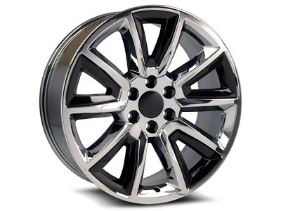 OE Revolution C-08 Chrome with Black Inserts 6-Lug Wheel; 24x10; 31mm Offset (17-24 Titan)