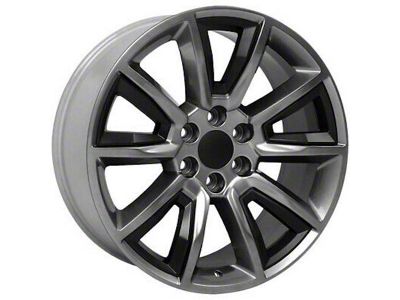 OE Revolution C-08 Gunmetal with Black Inserts 6-Lug Wheel; 22x9; 31mm Offset (04-15 Titan)
