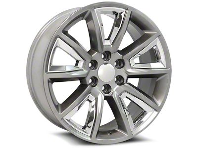 OE Revolution C-08 Silver with Chrome Inserts 6-Lug Wheel; 26x10; 31mm Offset (17-24 Titan)