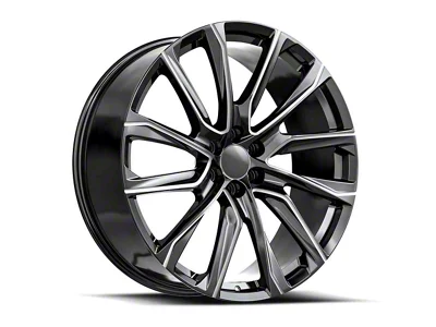 OE Revolution CAD-34 Gloss Black and Milled 6-Lug Wheel; 24x10; 31mm Offset (04-15 Titan)