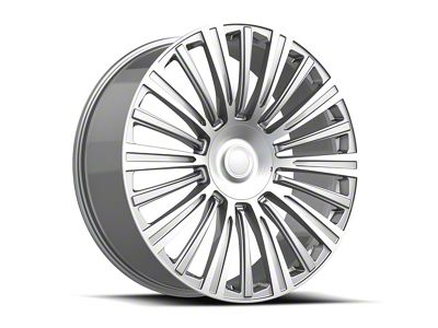 OE Revolution CAD-35 Silver and Machined 6-Lug Wheel; 24x10; 31mm Offset (04-15 Titan)