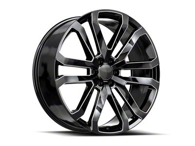 OE Revolution D-37 Gloss Black and Milled 6-Lug Wheel; 26x10; 31mm Offset (04-15 Titan)
