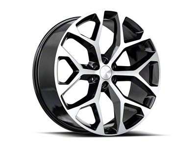OE Revolution G-09 Gloss Black and Machined 6-Lug Wheel; 20x9; 24mm Offset (04-15 Titan)