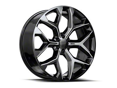 OE Revolution G-09 Gloss Black and Milled 6-Lug Wheel; 20x9; 24mm Offset (17-24 Titan)