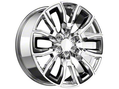 OE Revolution G-37 Nano Chrome and Black Inserts 6-Lug Wheel; 22x9; 31mm Offset (04-15 Titan)