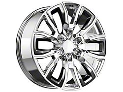 OE Revolution G-37 Nano Chrome and Black Inserts 6-Lug Wheel; 22x9; 31mm Offset (17-24 Titan)