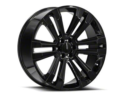 OE Revolution G-10 Gloss Black and Machined 6-Lug Wheel; 24x10; 31mm Offset (16-24 Titan XD)