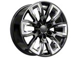 OE Revolution G-37 Gloss Black and Chrome Inserts 6-Lug Wheel; 24x10; 31mm Offset (16-24 Titan XD)